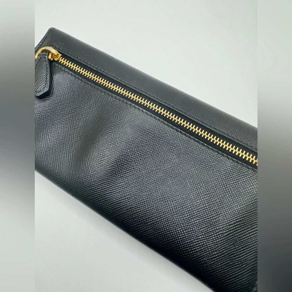 Rare Prada Continental Wallet w. Pink and White Stripes - Limited Edition - Picture 4 of 14